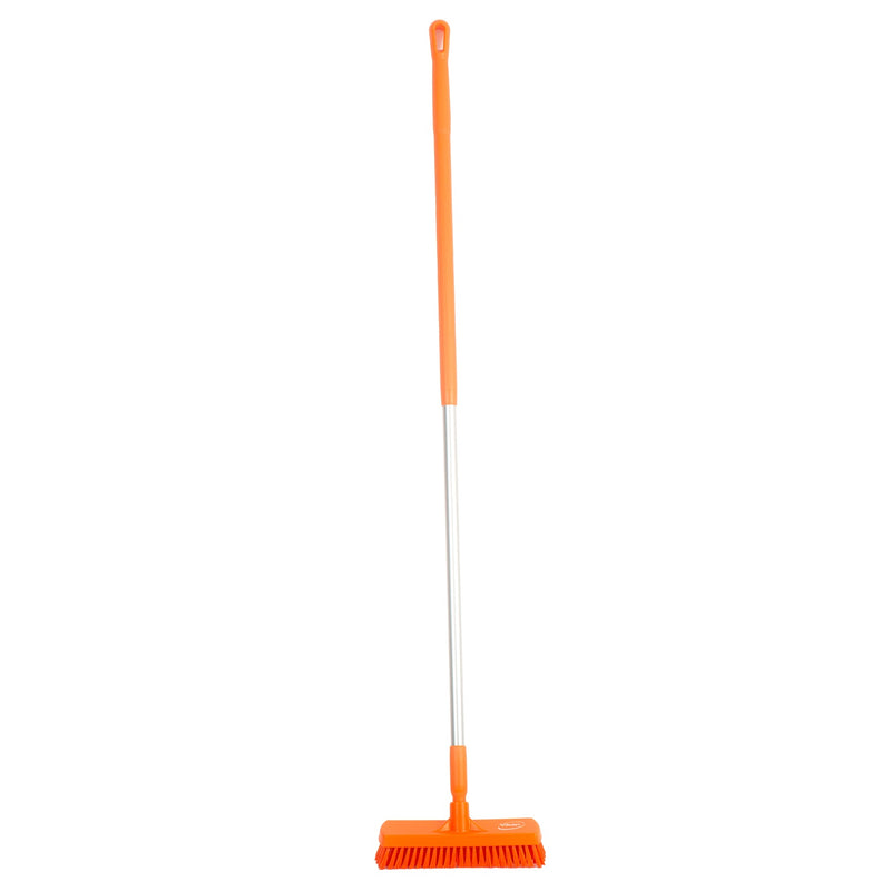 12" Floor Scrub Stiff w/ 60" Color-Coded Aluminum Handle