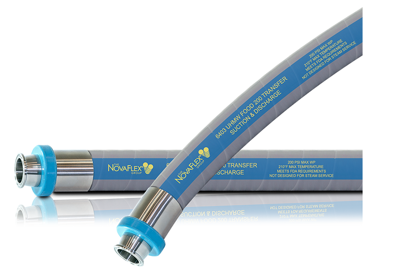 Novaflex 6403CU UHMW Food Transfer Hose Assembly (Tri-Clamp)