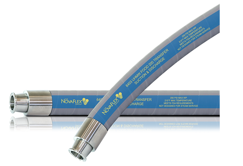 Novaflex 6403CU UHMW Food Transfer Hose Assembly (Tri-Clamp)