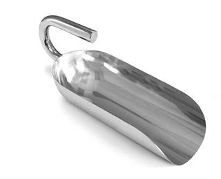 64 oz. Type 316 Stainless Steel Pharma Scoop w/ Ergo Handle