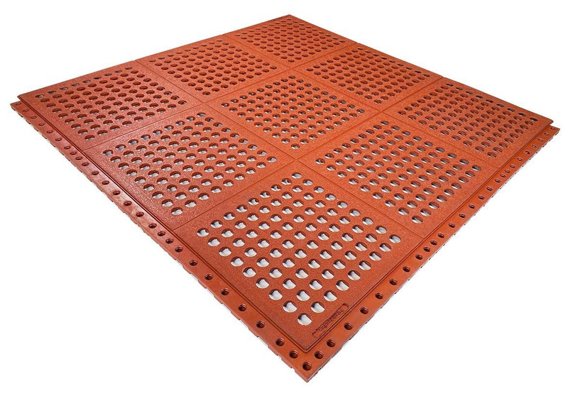 24/Seven LockSafe Grade A Terracotta 3 x 3 FT Floor Mat