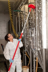 Stiff Tank Brush with Aluminum Extension Handle