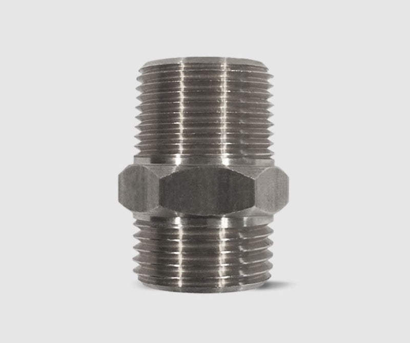 Stainless Steel Non-Swivel Hose Adapter 3/4″ MGHT x 3/4″ MNPT