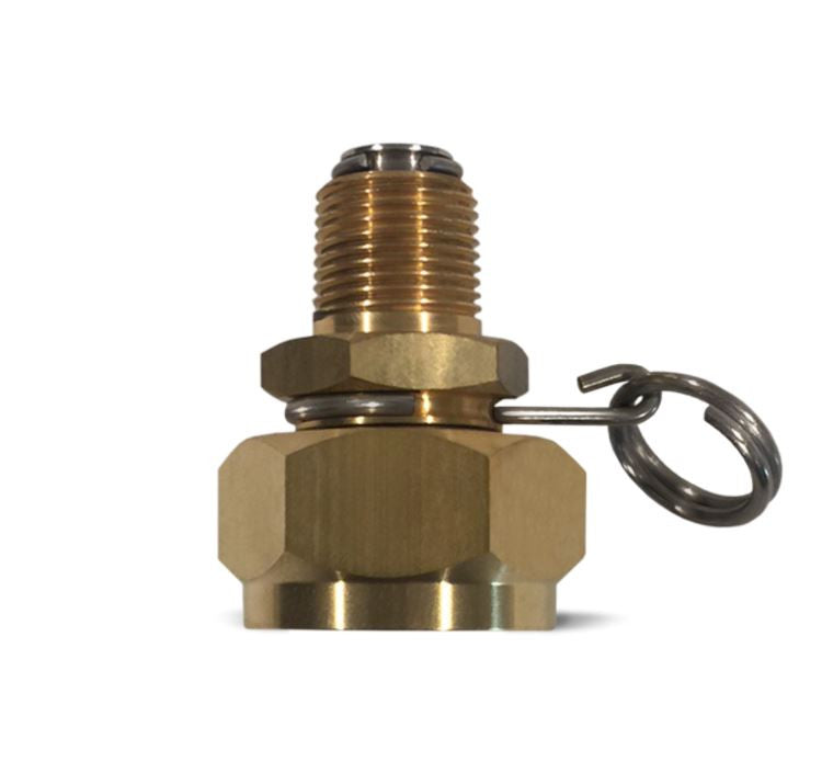 Brass Swivel Hose Adapter 3/4" FGHT x 3/8" MNPT