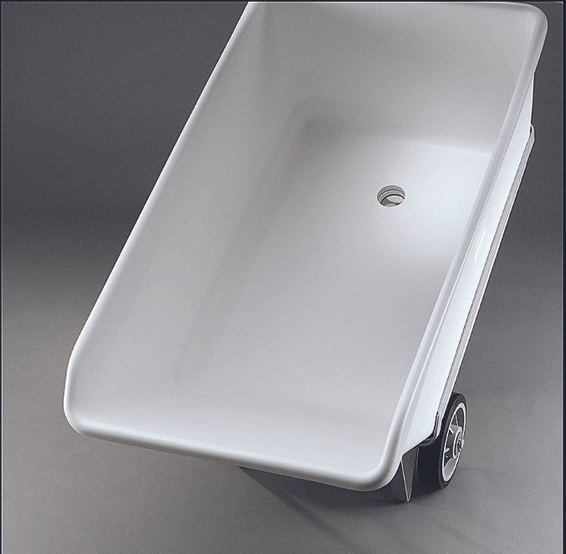 Large Angled Dump Tub with Drain Plug