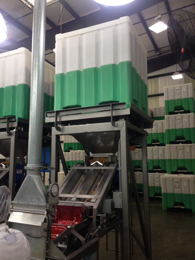 8090 - Bottom Discharge Plastic Hopper Bin