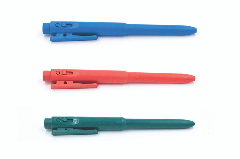 Metal Detectable Retractable Pen w/ Clip 25/pk