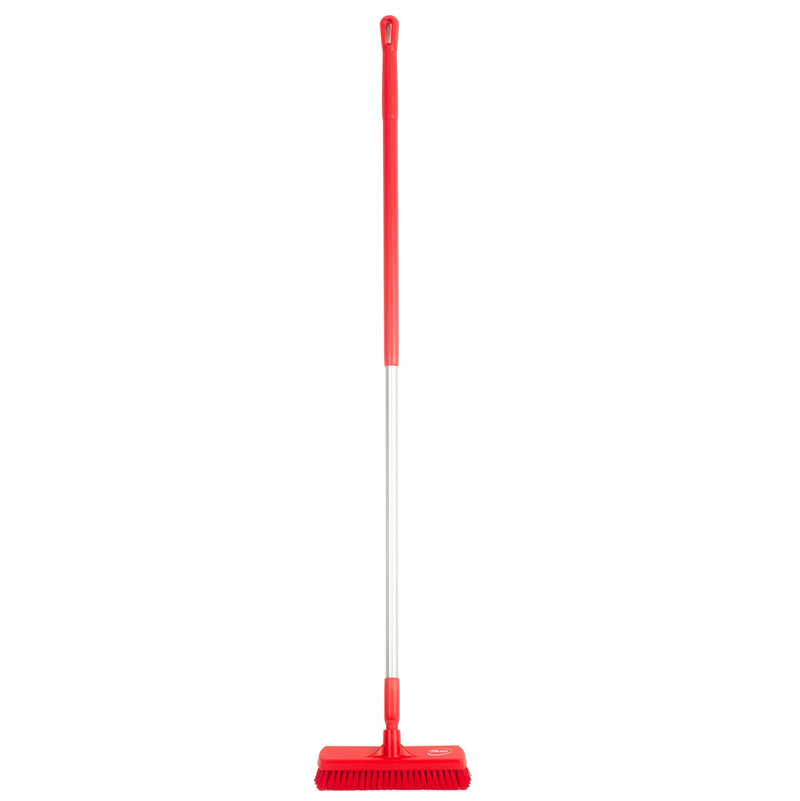 12" Floor Scrub Stiff w/ 60" Color-Coded Aluminum Handle