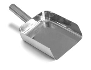 50 oz. Square Bottom Stainless Steel Pharma Scoop