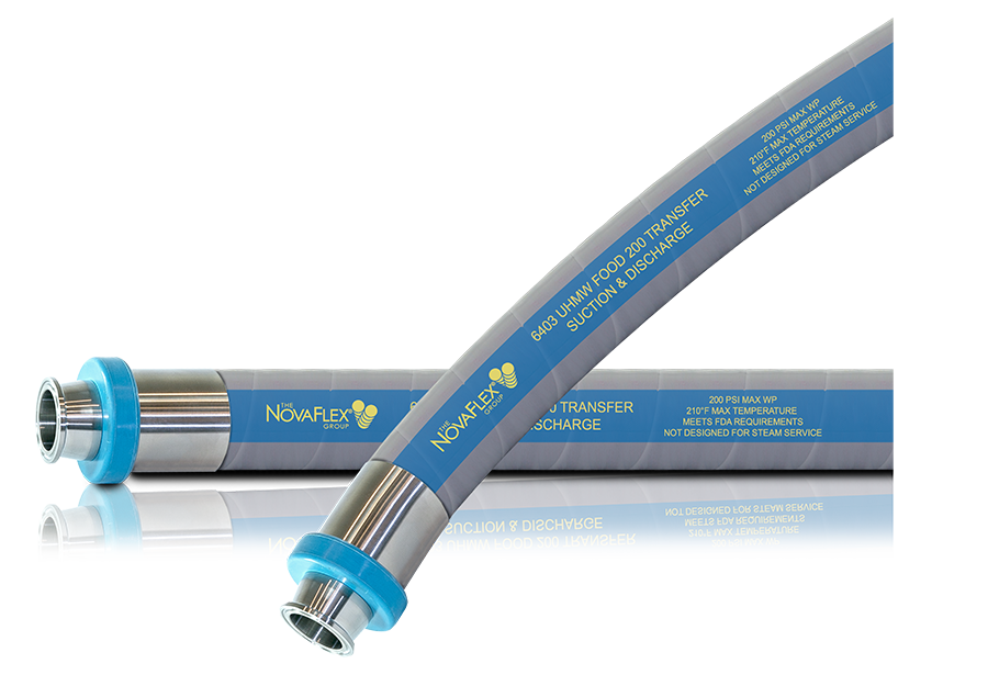 Novaflex 6403CU UHMW Food Transfer Hose Assembly (Tri-Clamp)