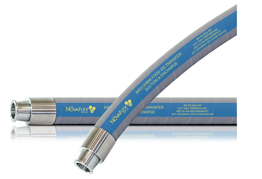 Novaflex 6403CU UHMW Food Transfer Hose Assembly (Tri-Clamp)
