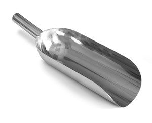 64 oz. Type 316 Stainless Steel Pharma Scoop