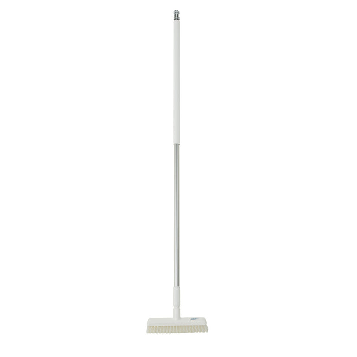 11" Waterfed Floor Scrub Medium Stiff w/ 60" Handle & Hose Coupler