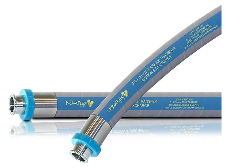 Novaflex 6403CU UHMW Food Transfer Hose Assembly (Tri-Clamp)