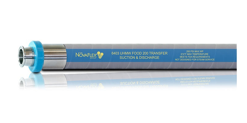 Novaflex 6403CU UHMW Food Transfer Hose Assembly (Tri-Clamp)