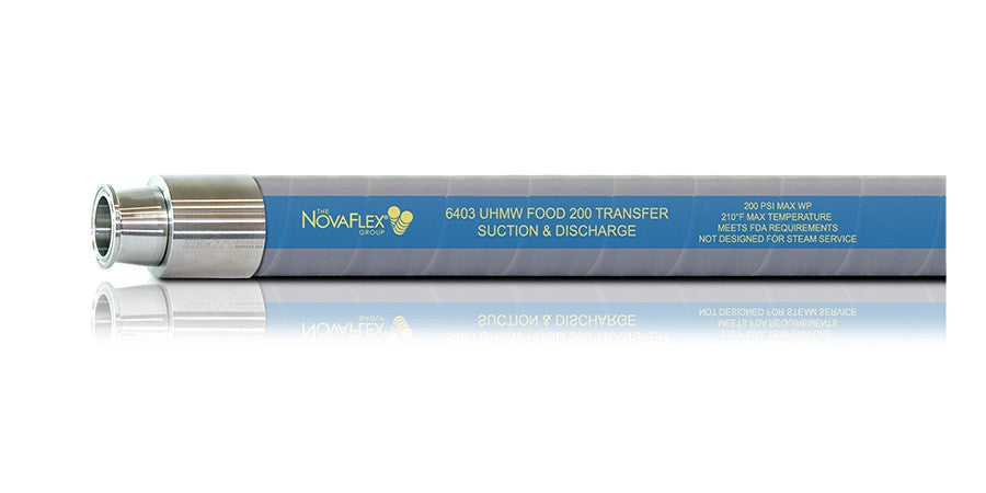 Novaflex 6403CU UHMW Food Transfer Hose Assembly (Tri-Clamp)