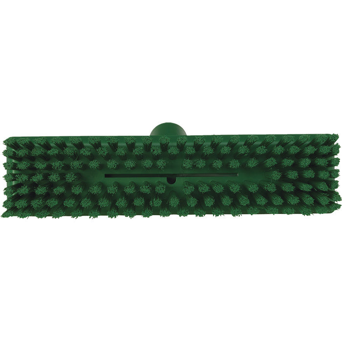 11" Waterfed Floor Scrub Medium Stiff w/ 60" Handle & Hose Coupler
