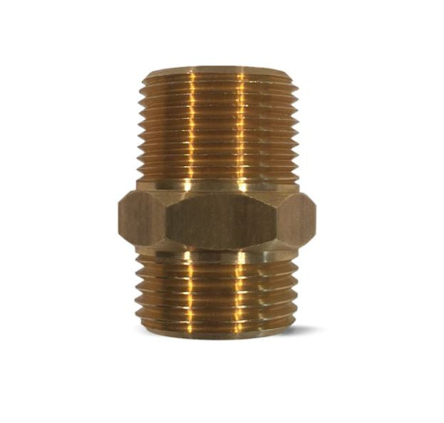 Brass Non-Swivel Hose Adapter 3/4″ MGHT x 3/4″ MNPT