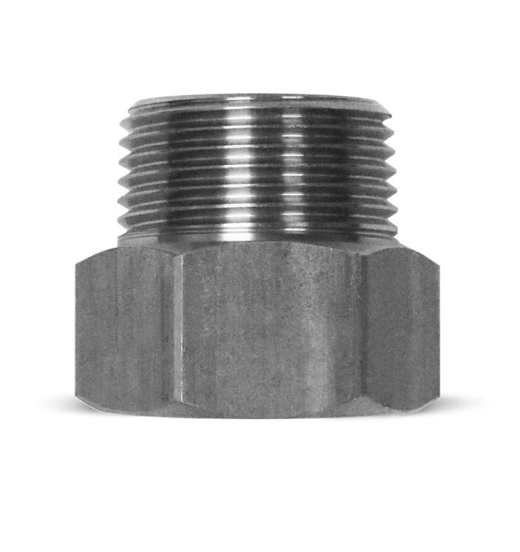 Stainless Steel Non-Swivel Hose Adapter 3/4" FGHT x 3/4" MNPT