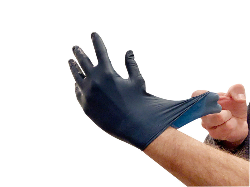 Metal Detectable 4 Mil Disposable Nitrile Gloves - 100/box